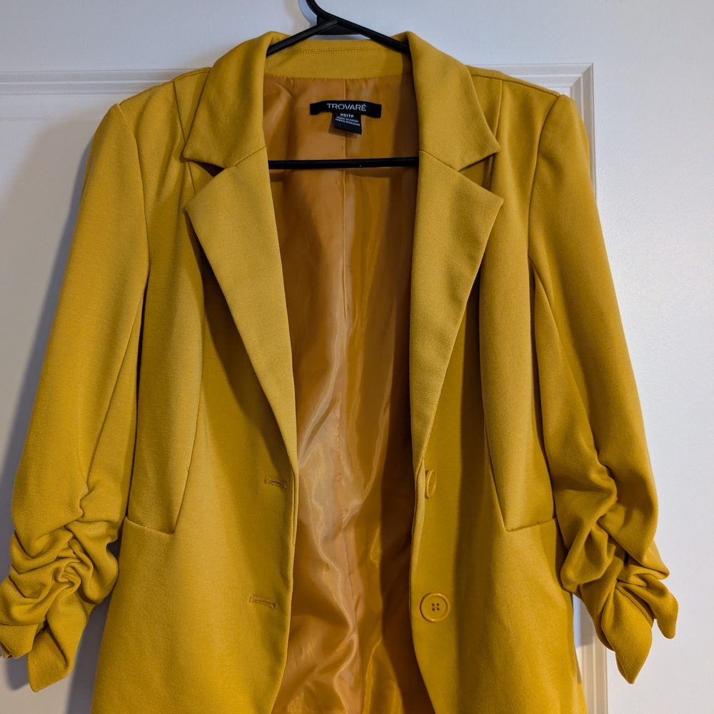 Women's Yellow Blazer Jacket